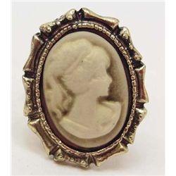 15137 - EMBOSSED CAMEO ADJUSTABLE RING