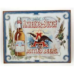 14858 - METAL ANHEUSER-BUSCH SIGN APPROX 16" X 12 1/2"