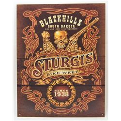 14860 - METAL STURGIS BIKE WEEK SIGN APPROX 12 1/2" X 16"