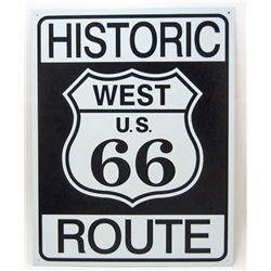 14839 -  METAL ROUTE 66 SIGN APPROX. 12 1/2" X 16"