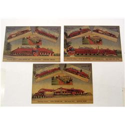 14708 -  LOT OF 3 BLACK AMERICANA COON-CHICKEN INN POSTCARDS