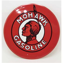 15225 - MOHAWK GASOLINE ROUND TIN SIGN