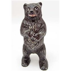 15198 - CAST IRON STANDING BEAR BANK