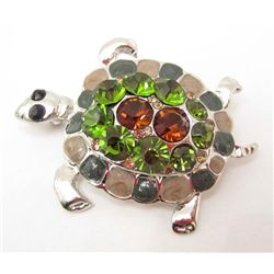 14745 - TURTLE RHINESTONE BROOCH / PIN