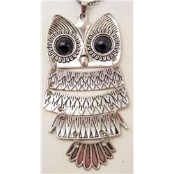 14543 - OWL METAL PENDANT W/CHAIN