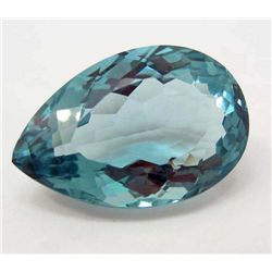 14947 - 30.40 CT AQUAMARINE BLUE AFRICA QUARTZ GEMSTONE
