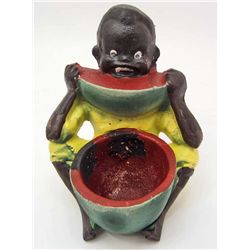 15175 - CAST IRON BLACK AMERICANA MAN WALL POCKET