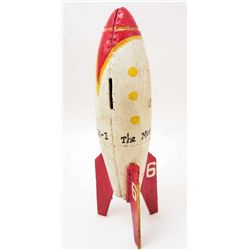15207 - CAST IRON ROCKET BANK #6