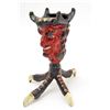 Image 1 : 15206 - CAST IRON DEVIL FACE CANDLESTICK HOLDER