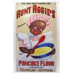 15224 - BLACK AMERICANA AUNT AGGIE'S TIN SIGN