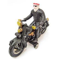 15195 - CAST IRON MOTOR CYCLE W/ RIDER