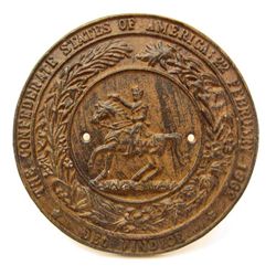 15179 - CAST IRON CONFEDERATE STATES OF AMERICA PLAQUE