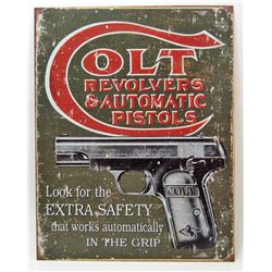 14849 - METAL COLT REVOLVER SIGN APPROX 12 1/2" X 16"