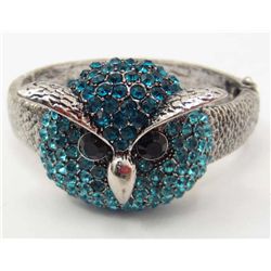 14819 -  OWL RHINESTONE BANGLE BRACELET
