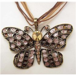 14784 -  BUTTERFLY PENDANT W/ RIBBON CHAIN