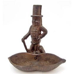 15192 - CAST IRON PEANUT MAN MATCH HOLDER