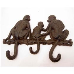 6765 - CAST IRON MONKEYS HANGER