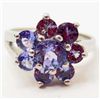 Image 1 : 6926 - STERLING SILVER TANZANITE RING SIZE 7.5