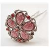 Image 1 : 7153 - PINK FLOWER RHINESTONE HAIR STICK