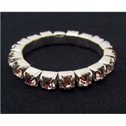 7680 - SILVER PLATED CRYSTAL RING