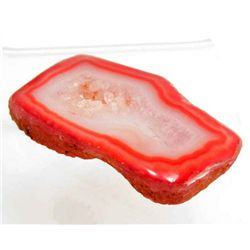 5952 - 60.55 CT RED SLICE DRUZY AFRICAN GEMSTONE