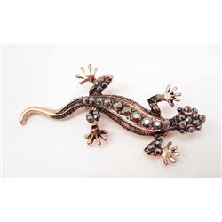 7207 - GECKO CRYSTAL BROOCH