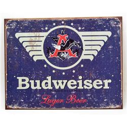 7761 - BUDWEISER METAL SIGN