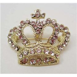 7100 - CROWN RHINESTONE BROOCH