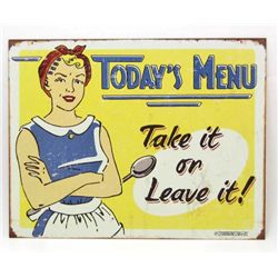 7736 - TODAY'S MENU METAL SIGN