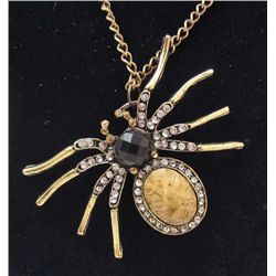 7281 - SPIDER RHINESTONE PENDANT W/ CHAIN