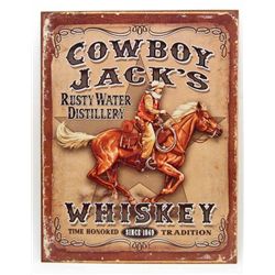 7809 - COWBOY JACK'S WHISKEY METAL SIGN