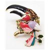 Image 1 : 7544 - PARROT RHINESTONE AND ENAMEL RING
