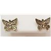 Image 1 : 6990 - PAIR OF BUTTERFLY EARRINGS