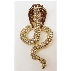 7549 - SNAKE RHINESTONE BROOCH