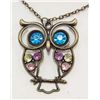 Image 1 : 7559 - OWL RHINESTONE PENDANT W/CHAIN