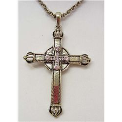 7050 - BRONZE CROSS PENDANT W/ CHAIN