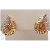 Image 1 : 7056 - PAIR OF 18K GOLD PLATED RHINESTONE EARRINGS