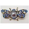 Image 1 : 7092 - GOLD PLATED BUG RHINESTONE BROOCH