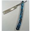 Image 1 : 3726 - ROUGH RIDER "IN GOD WE TRUST" BLUE STRAIGHT RAZOR KNIFE