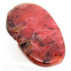 6378 - 165.0 CT. ROSE-RED DRAGON VEINS AGATE PENDANT