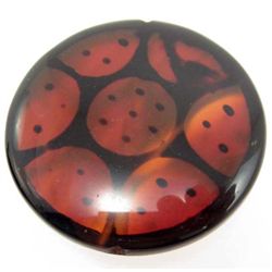 6506 - 103.5 CT FIRE AGATE ROUND PENDANT