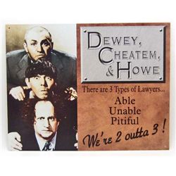 7779 - DEWEY CHEATEM & HOWE METAL SIGN