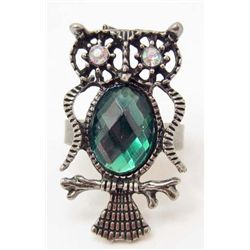 6967 - RHINESTONE OWL RING
