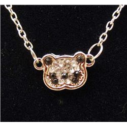 7339 - PANDA RHINESTONE PENDANT W/ CHAIN