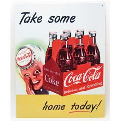 7710 - COCA COLA TAKE SOME HOME TODAY METAL SIGN