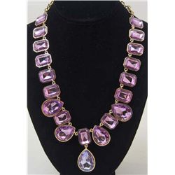 7523 - GORGEOUS PURPLE GEMSTONE NECKLACE
