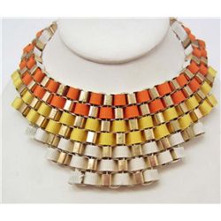 7168 - YELLOW BIB CHOKER NECKLACE