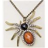 Image 1 : 7571 - SPIDER RHINESTONE PENDANT W/CHAIN