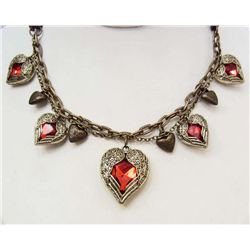 7317 - HEART CHARMS NECKLACE