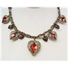Image 1 : 7317 - HEART CHARMS NECKLACE